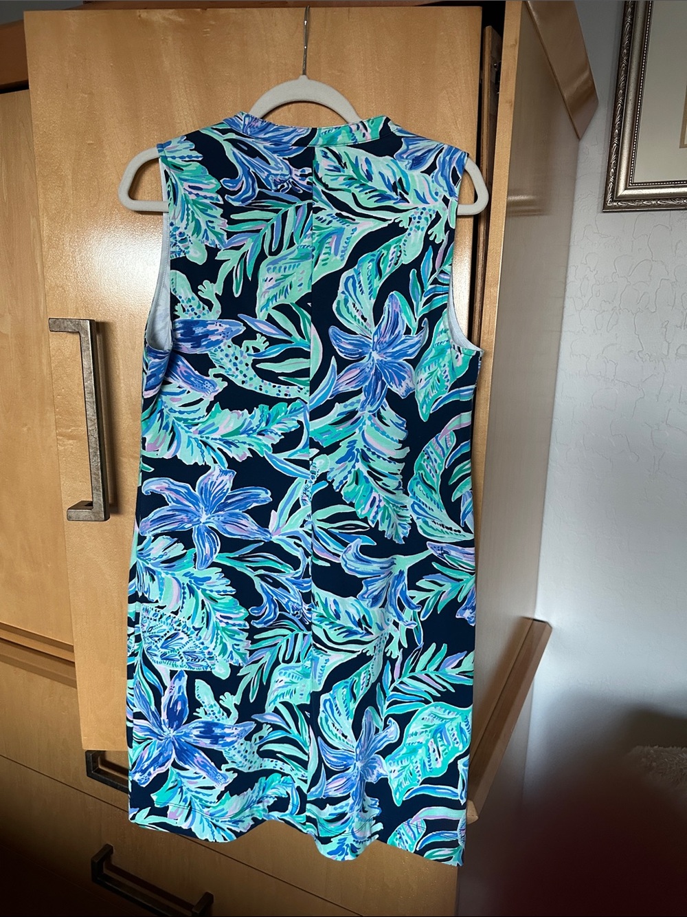 Lilly Pulitzer Navy Tropical Floral Sleeveless Terry dress - Picture 5 of 5